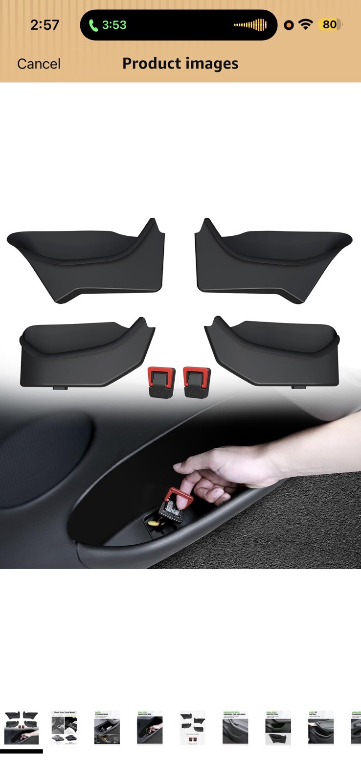 Foronetry Door Side Storage for 2025 2026 Tesla Model Y Juniper Accessories