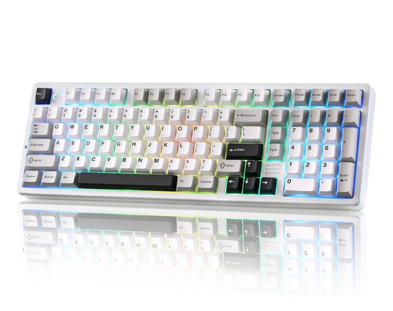 AL98 QMK/VIA Wireless Mechanical Gaming Keyboard, Full Aluminum, BT/2.4G/USB-C