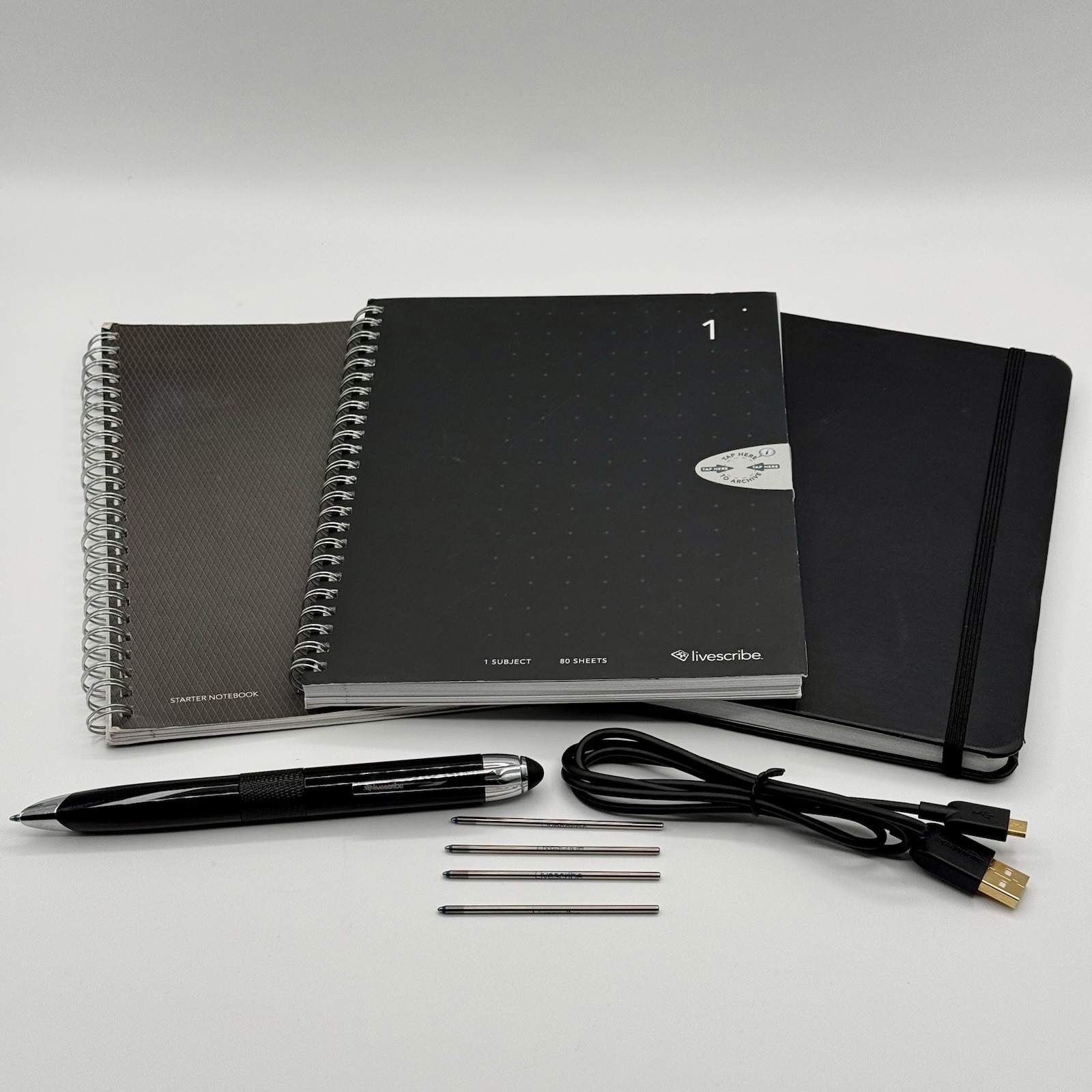 Livescribe 3 Smartpen V1110 – Digital Handwriting & Audio Recording Bundle