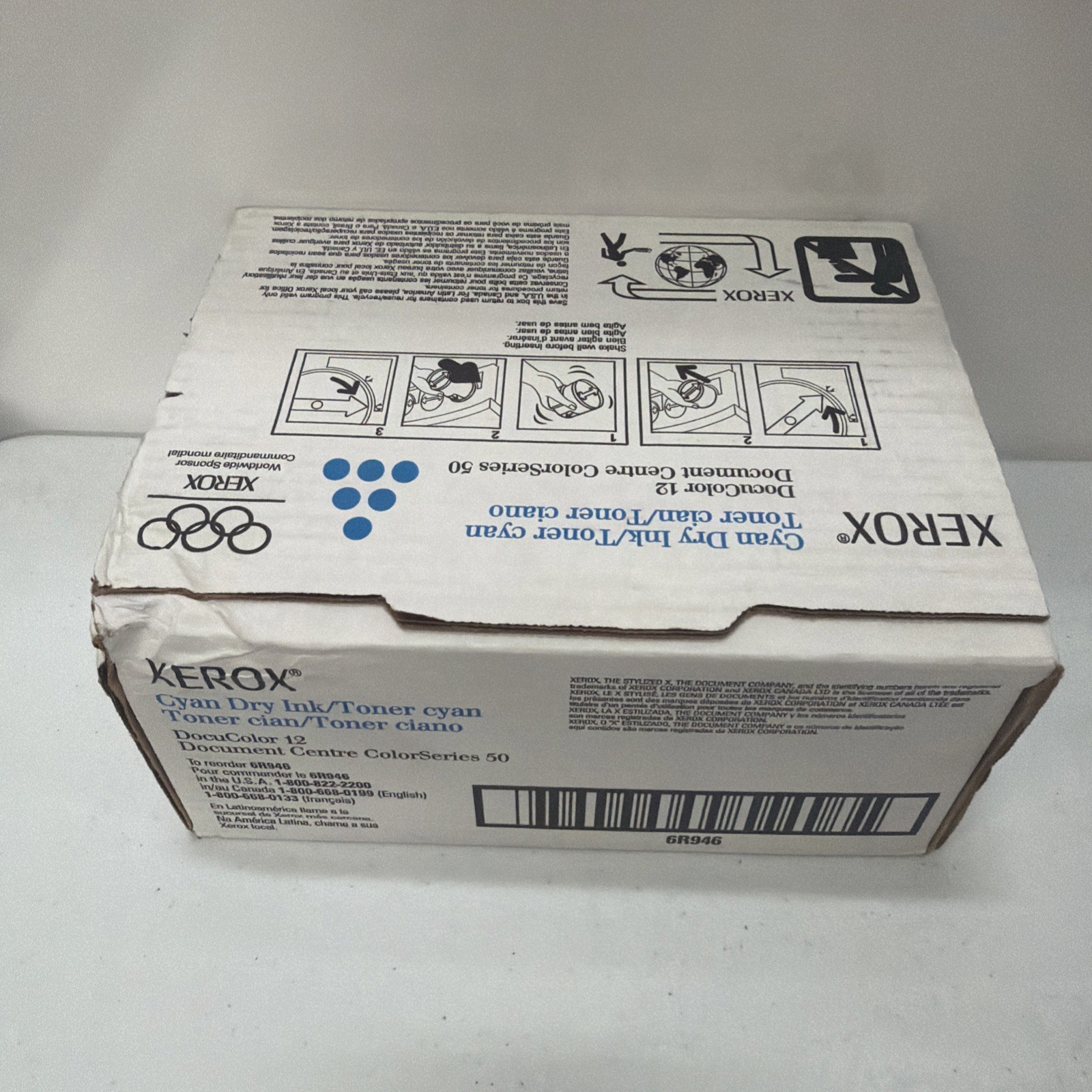 6R946 contains 4-6R1050 OEM Xerox Cyan Toner