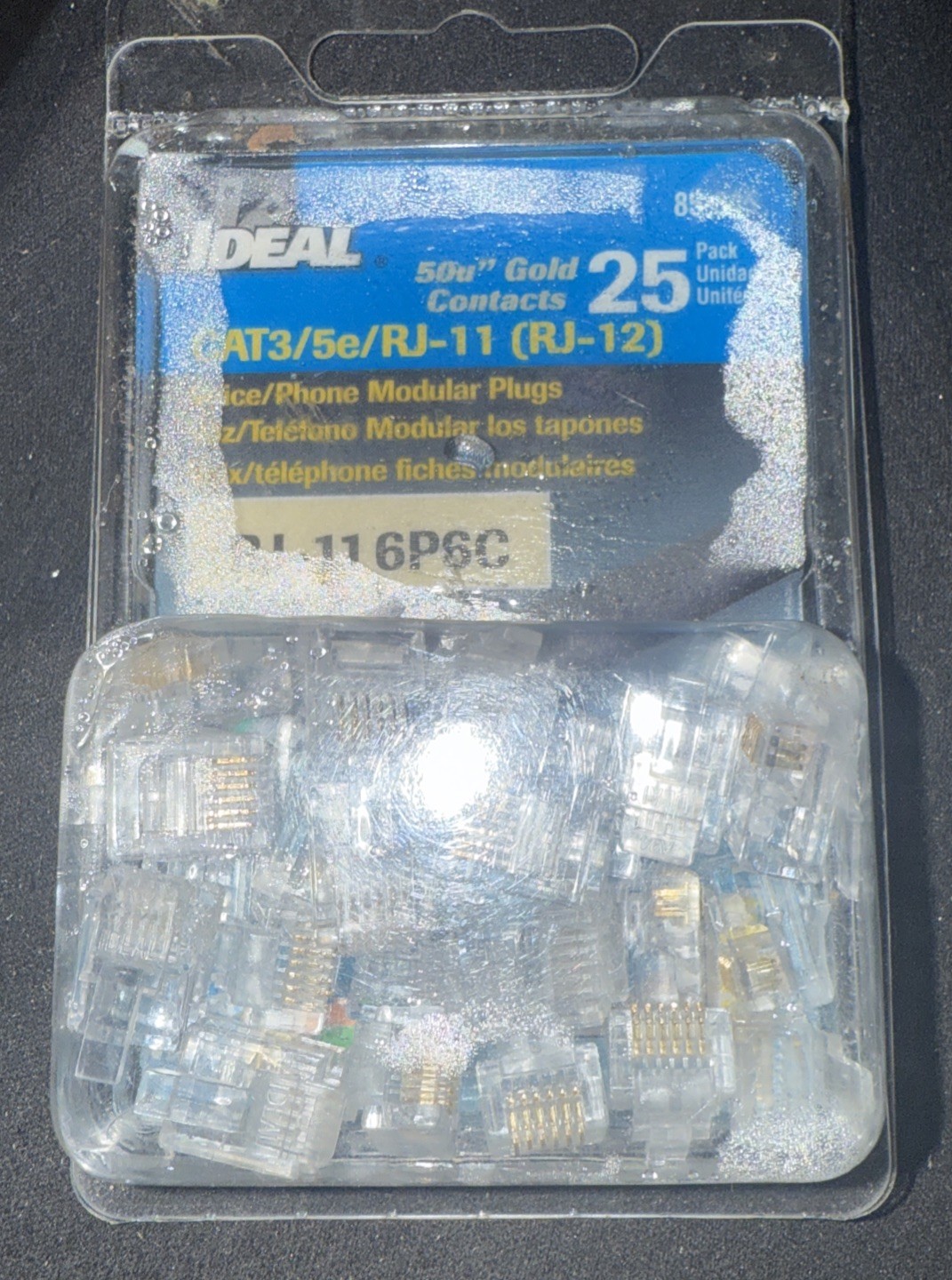 IDEAL 85-345 Voice/Phone Modular Plugs CAT3/5e/RJ-11 (25 PACK)