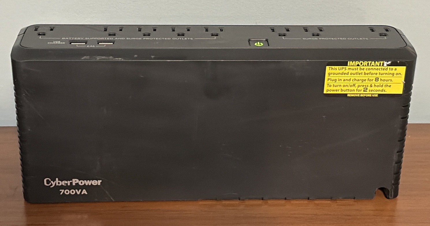 CyberPower SL700U Slim UPS 700VA/370W 1080J 8 Outlets USB Surge Protect
