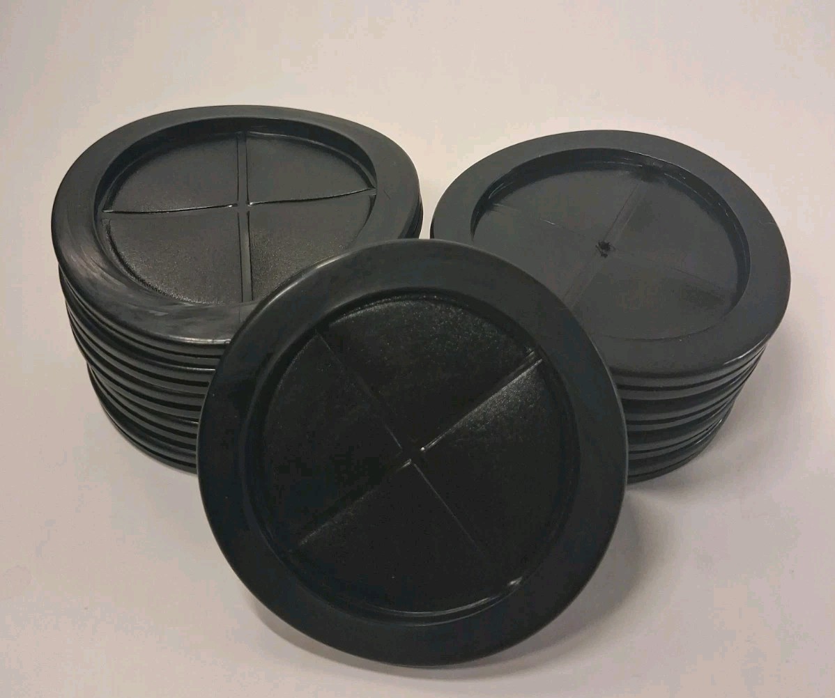 10Pcs Black Rubber Double Sided Round Grommet