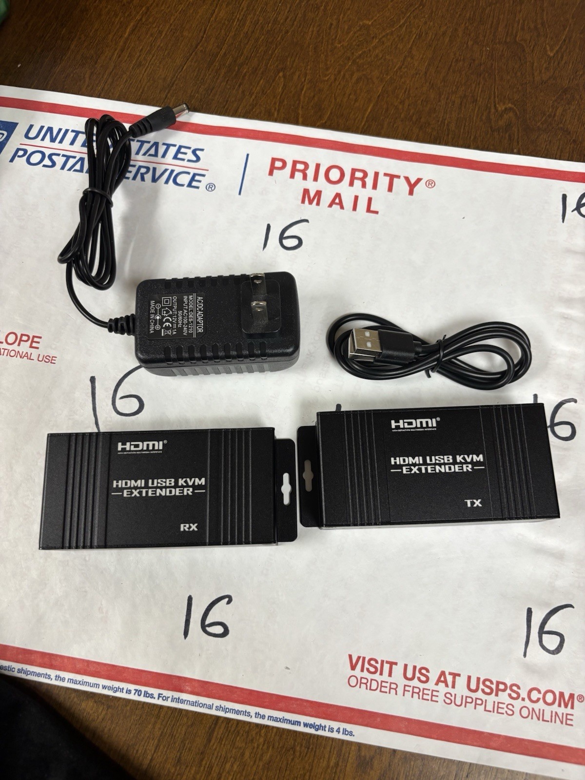 60M HDMI KVM Extender over Ethernet Cat5e/6 POC Cable 1080P HDMI USB Extender