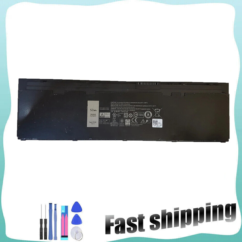 New VFV59 52Wh Battery For Latitude 12 7000 E7240 E7250 Series F3G33 WD52H