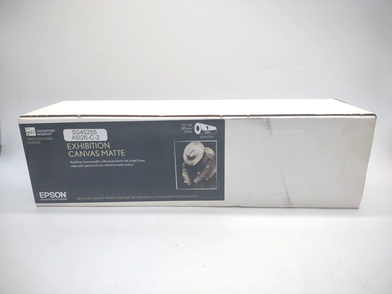 Epson S045255 Exhibition Canvas Matte Inkjet Paper (13" x 20') Roll  NEW