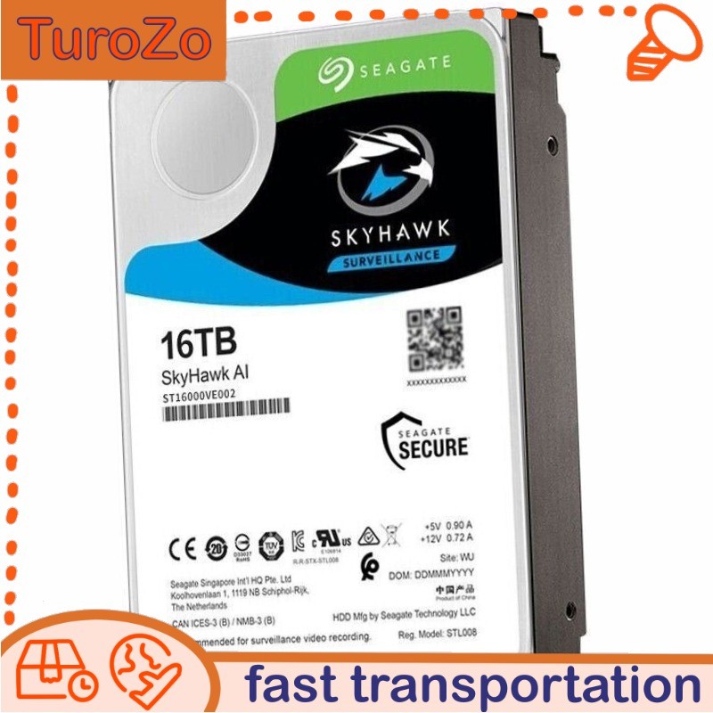 NewSeagate Skyhawk Ai ST16000VE002 16TB SATA 256MB 3.5 7200RPM Internal Hard