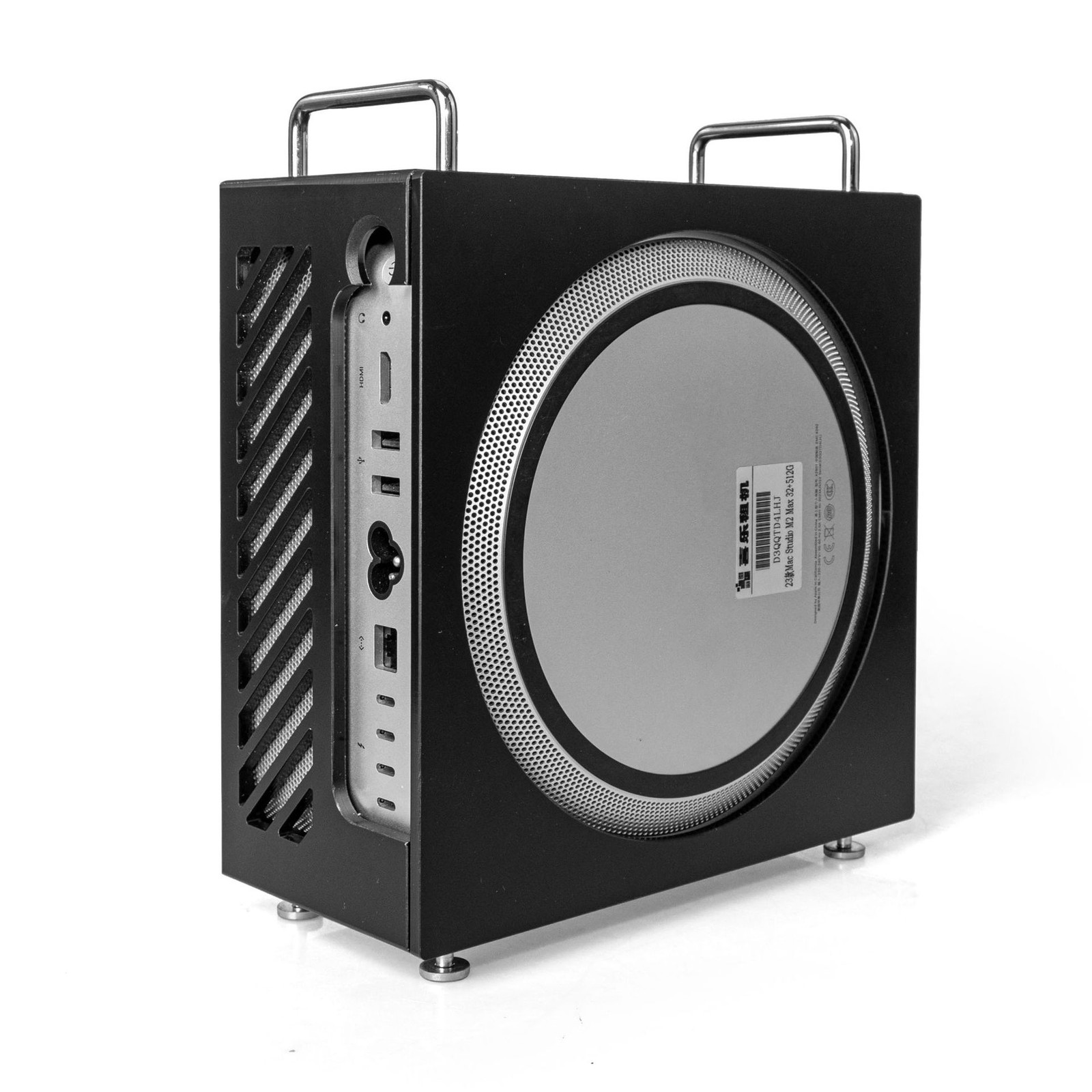 Vertical Stand Case for Mac Studio M1/M2/M4 Ultra with Full Port Access Cover