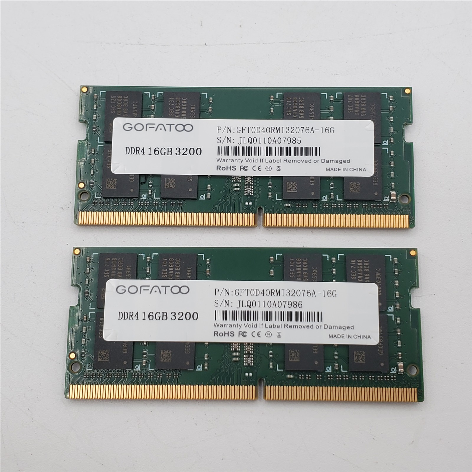 GOFATOO 32GB 2x16GB DDR4 3200MHz PC4-25600 260-Pin SODIMM Laptop RAM Memory Kit