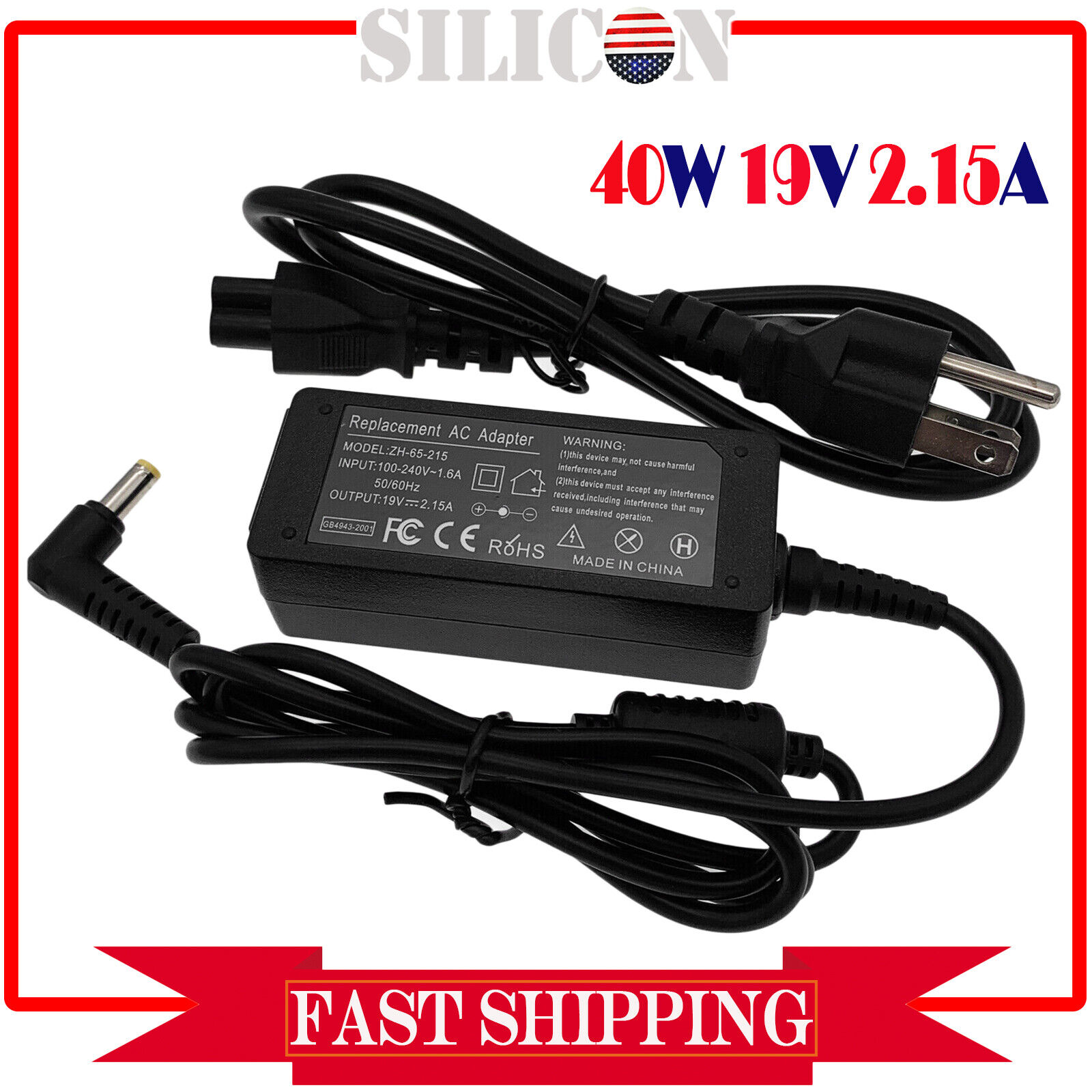 40W AC Adapter Charger For Acer C7 Chromebook C710-2847 Google Power Supply Cord
