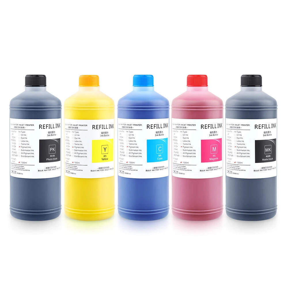 Refillable PFI 120 Pigment Ink for Canon TM 200 TM 300 TM300 Printer 5x1000ML 