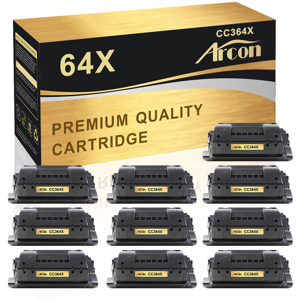 10 PK CC364X 64X High Yield Toner Cartridge Compatible With HP Laserjet P4015x