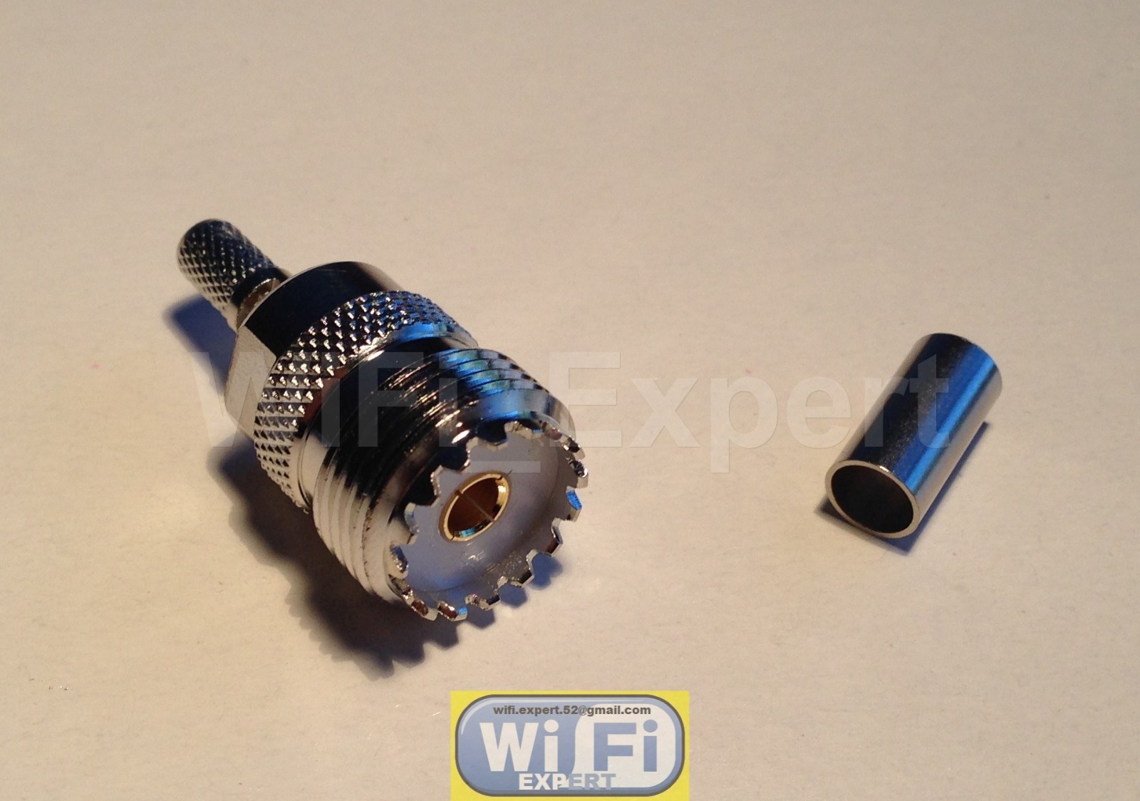 1 x UHF Female Solder pin crimp RG58 RG142 RG400 LMR195 cable RF Connector USA