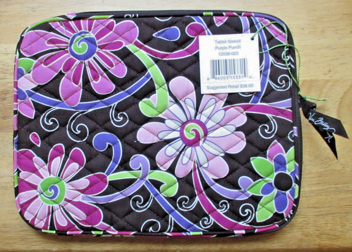 Vera Bradley ~ Purple Punch * Tablet Sleeve ~ NEW ~ iPad Case #12038-023
