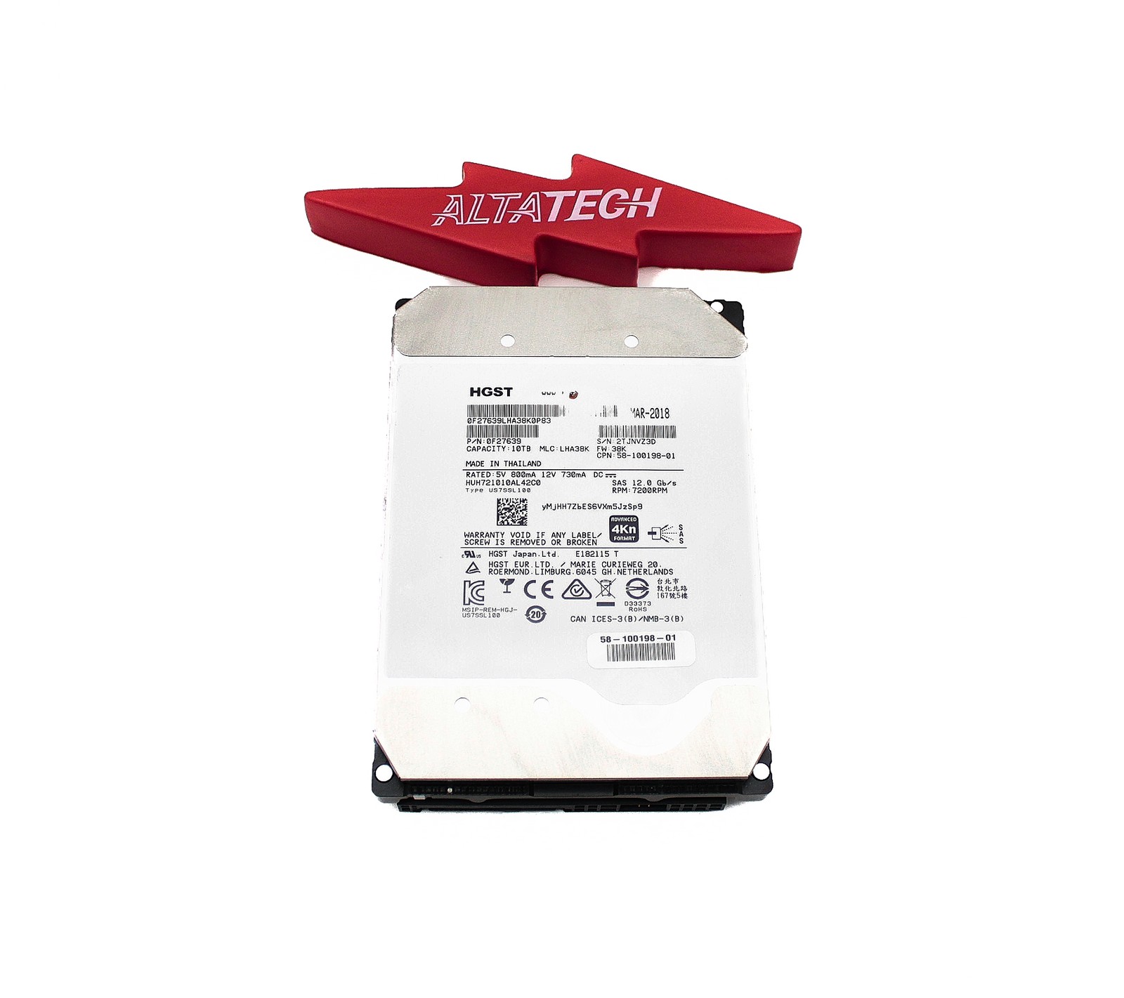 Cisco UCS HUH721010AL4200 10TB 7.2K SAS 3.5 12G EP+ 4K HUH721010AL4200 / 0F27441