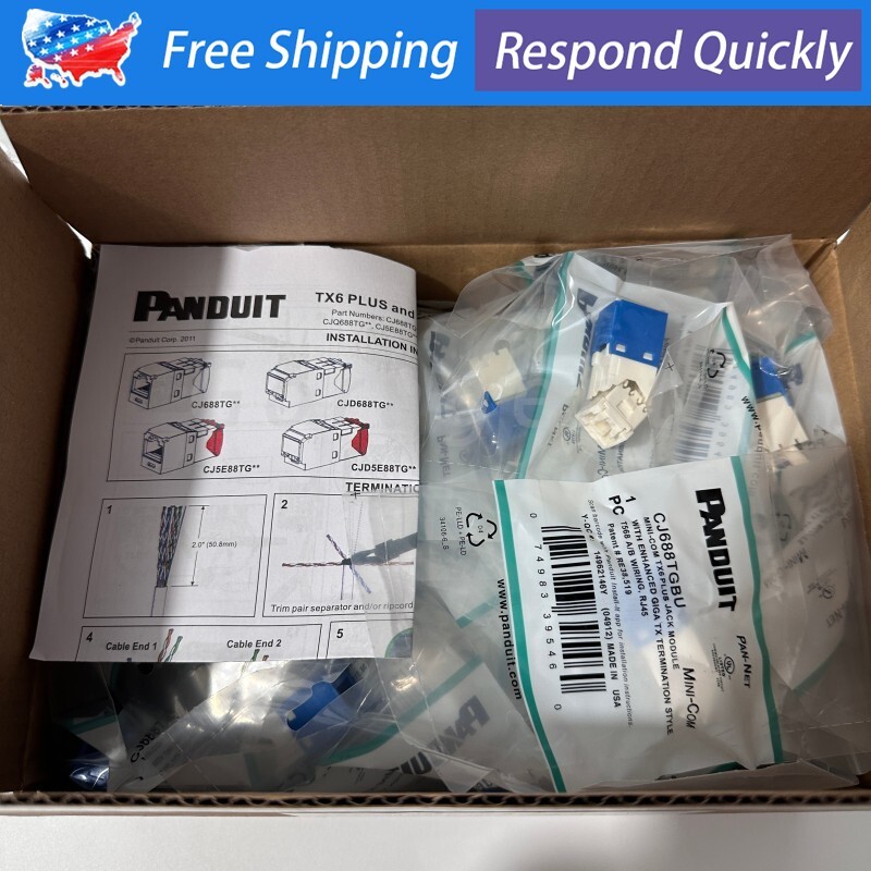 50PCS NEW For Panduit Giga TX Cat6 jack CJ688TGYL CJ688TGIW CJ688TGGR CJ688TGRD