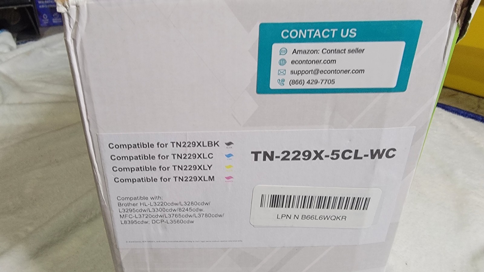 Generic TN-229X / TN229XL Toner 4pk Black Cyan Magenta Yellow Compatible Brother