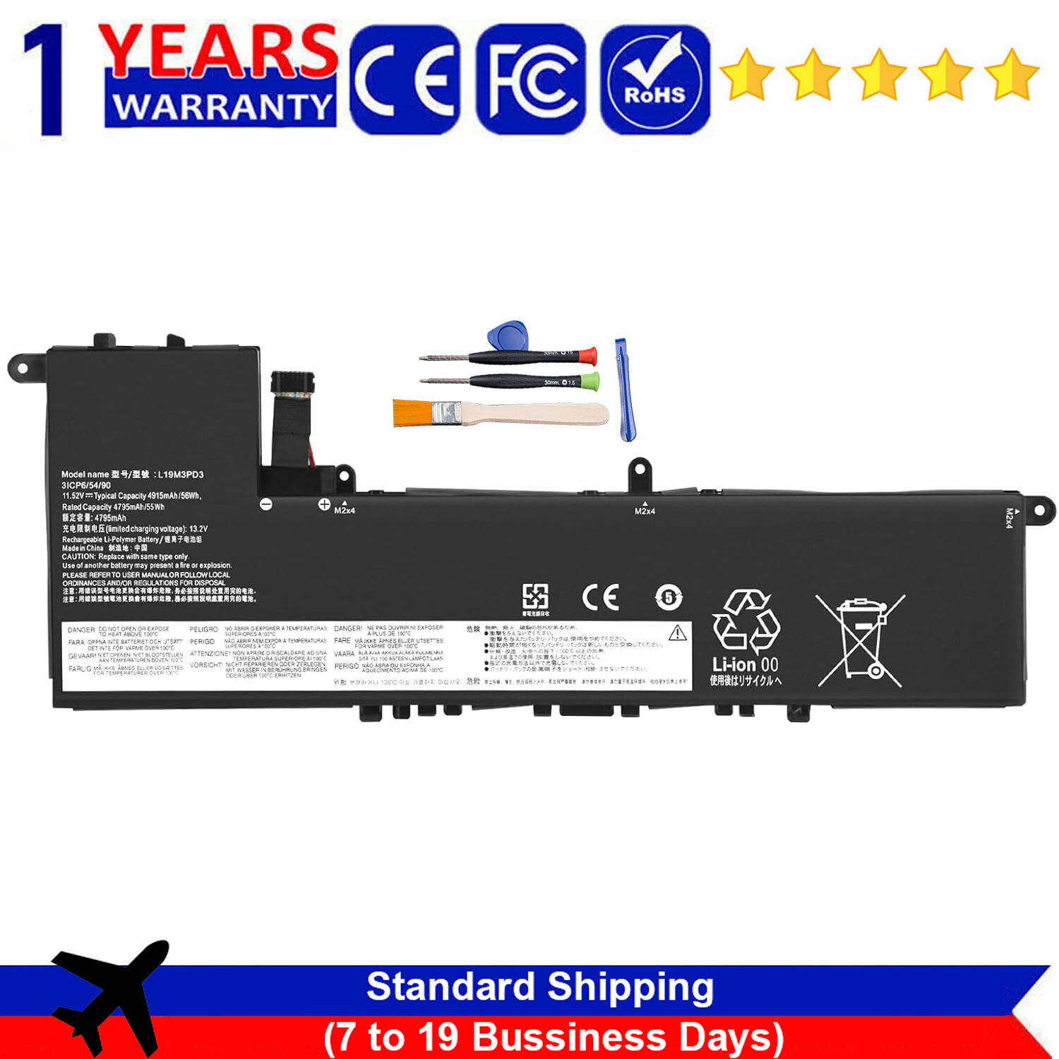 L19M3PD3 L19D3PD3 Battery For Lenovo Ideapad S540-13API S540-13ARE S540-13ITL