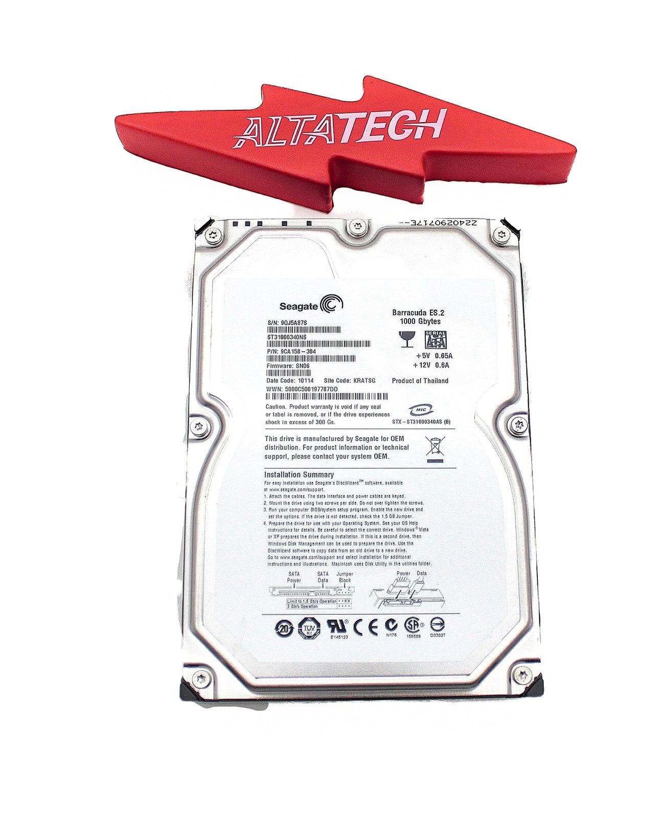 Sun Microsystems ST31000340NS 1TB 3.5IN SATA