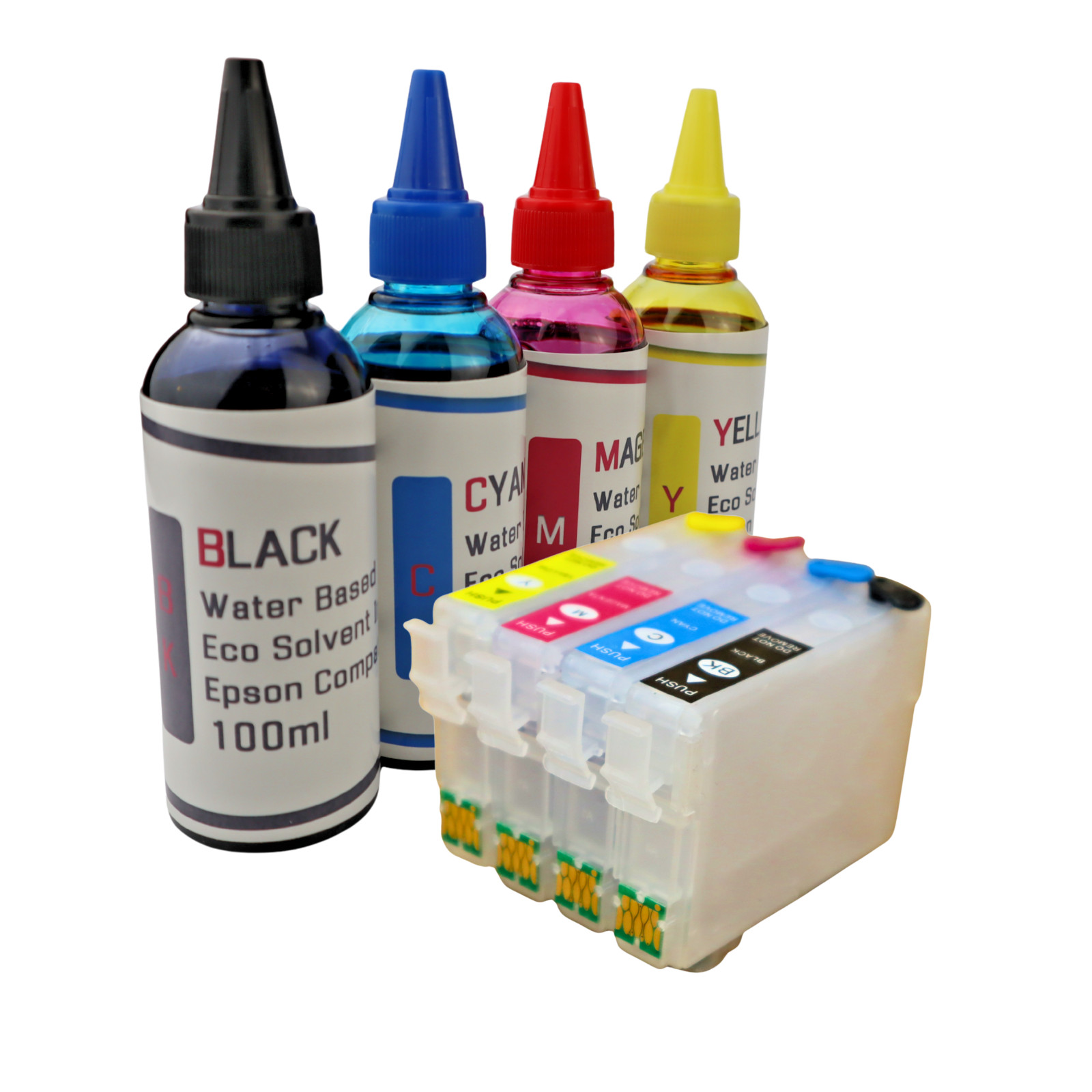 Eco Solvent Water Based Ink, T126 Cartridges for Epson WF-3520 WF-3540 Printers