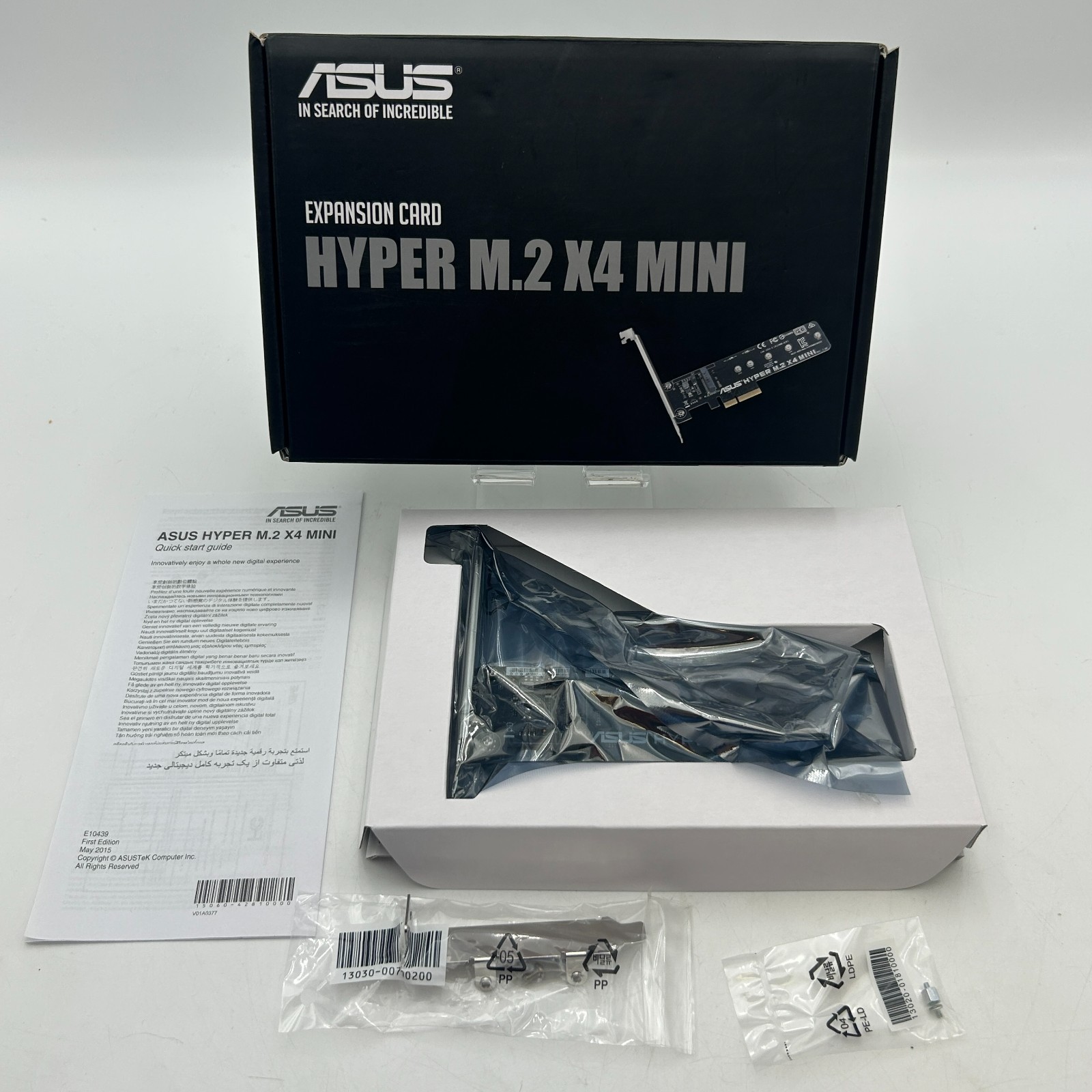 ASUS Hyper M.2 X4 Mini PCIe M.2 Interface Expansion Card - New Open Box