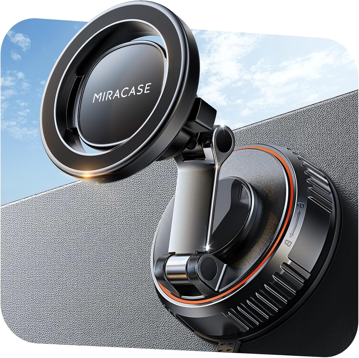 for MagSafe Car Mount[3800gf Strong Magnet & 90+LBS Suction Base]Magnetic Phone