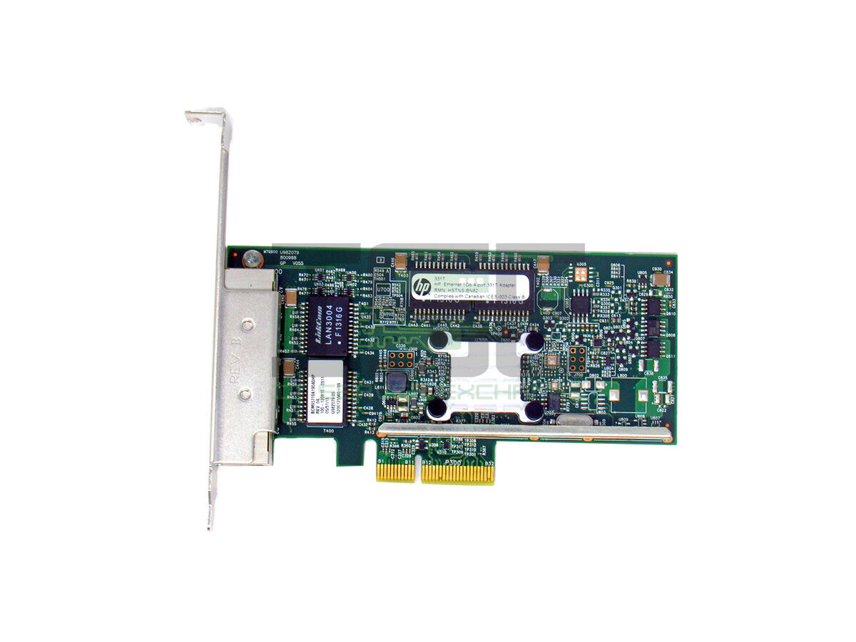 HP 331T 649871-001 Quad Port PCI-E Full Height Gigabit Ethernet Server Adapter 