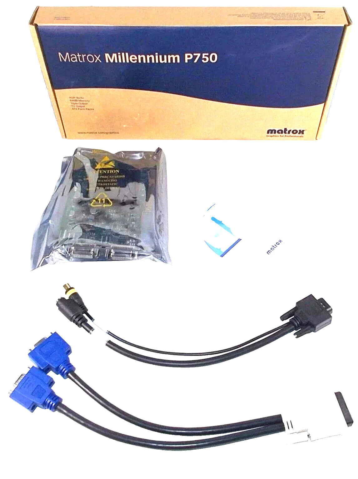 Matrox Millennium P750 P75-MDDA8X64F  Video Card NEW.