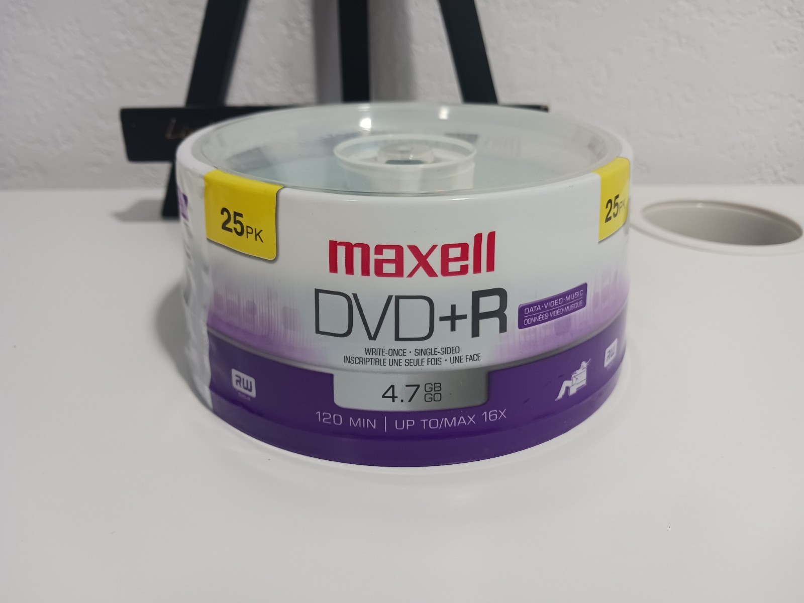 New Maxell 639011 DVD Recordable Media - DVD+R - 16x - 4.70 GB - 25 Pack Spindle