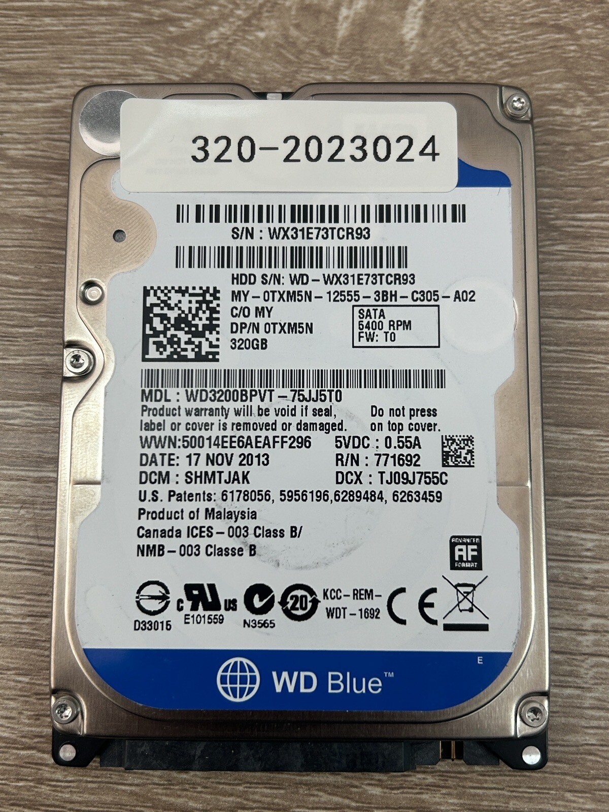 Dell 0TXM5N 320GB 5400RPM 2.5" Laptop Hard Drive