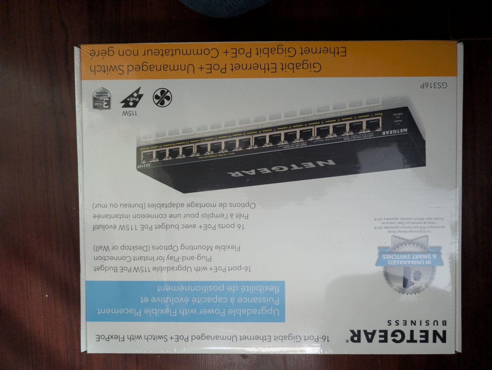 NETGEAR (GS316P) 16 Port Rack Mountable Ethernet Switch