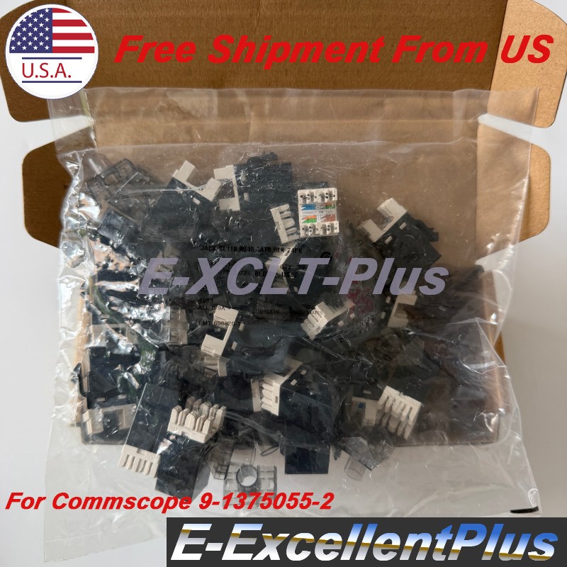 24PCS For Commscope Category 6 Gigabit RJ45 CAT6 Black Network Jack 9-1375055-2