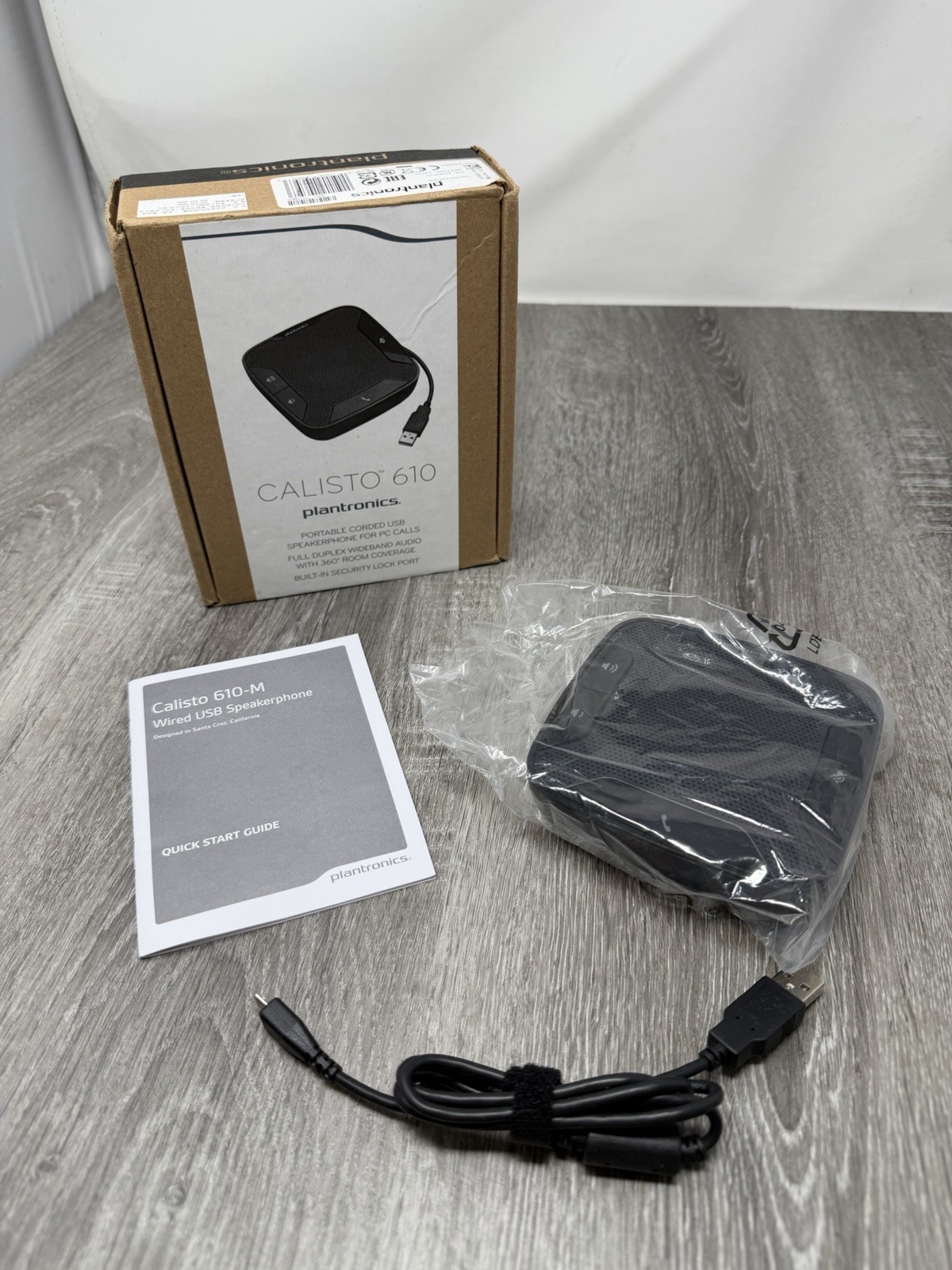 Plantronics Calisto 610 - Portable Speakerphone, Black - 201859-01