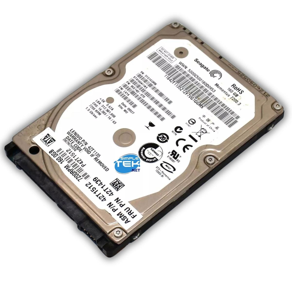 Seagate ST9160411AS Hard Disk HDD 160GB 2.5" SATA Notebook Laptop PC Interno