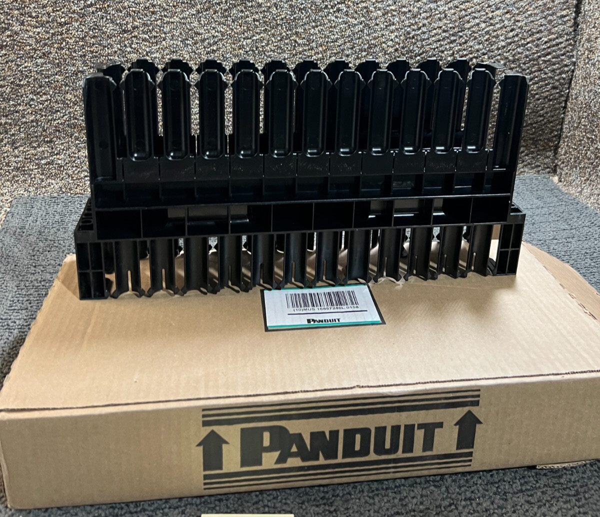 Panduit 16857246L 0158 Black Base Wiring Duct, Double-Sided