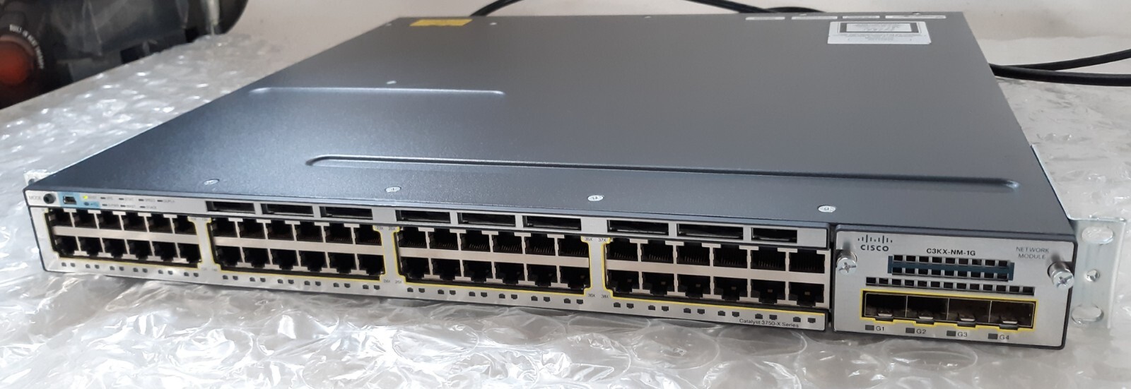 Cisco Catalyst WS-C3750X-48T-L Ethernet Switch w/ 1G Network Module+2x 350w PSU