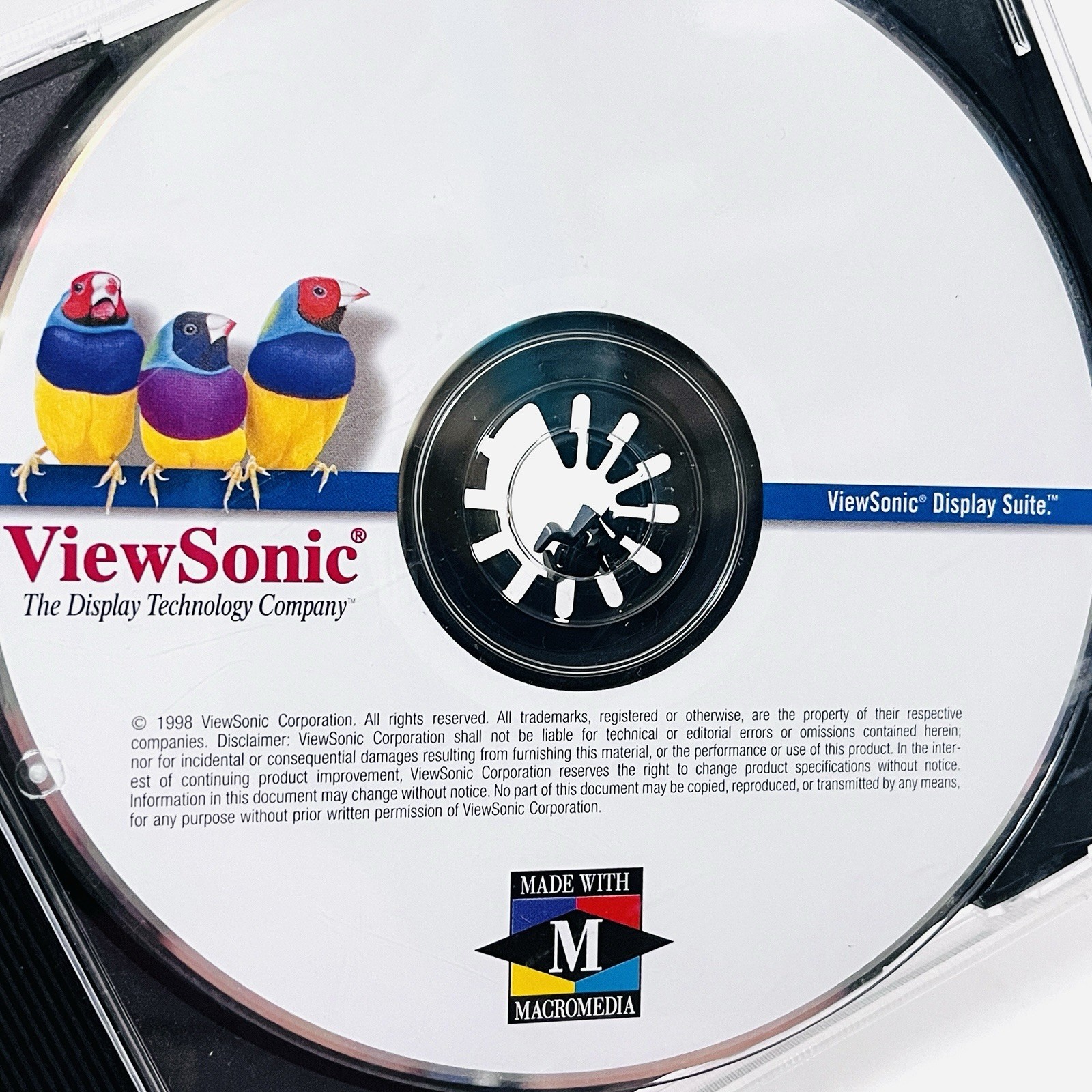 ViewSonic Display Suite Software Utility Made with Macromedia 1998 Vtg Tech