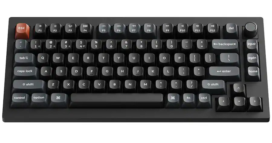 Keychron V1 Ultra 8K Wireless Mechanical Keyboard Red Linear - Black - In Box VG