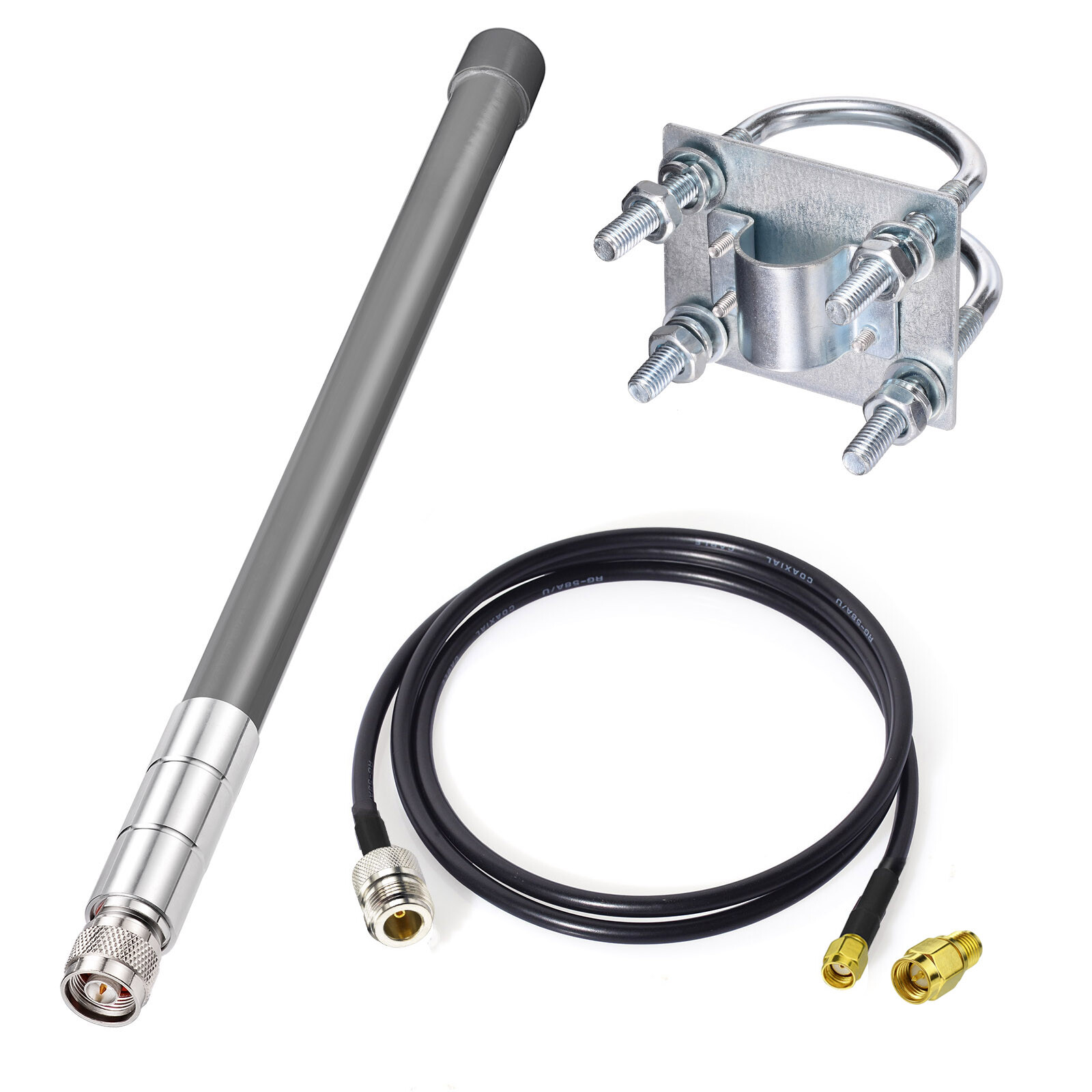 LoRa Gateway 915MHz Antenna N Fiberglass for Helium Hotspot Miner + 1M SMA Cable