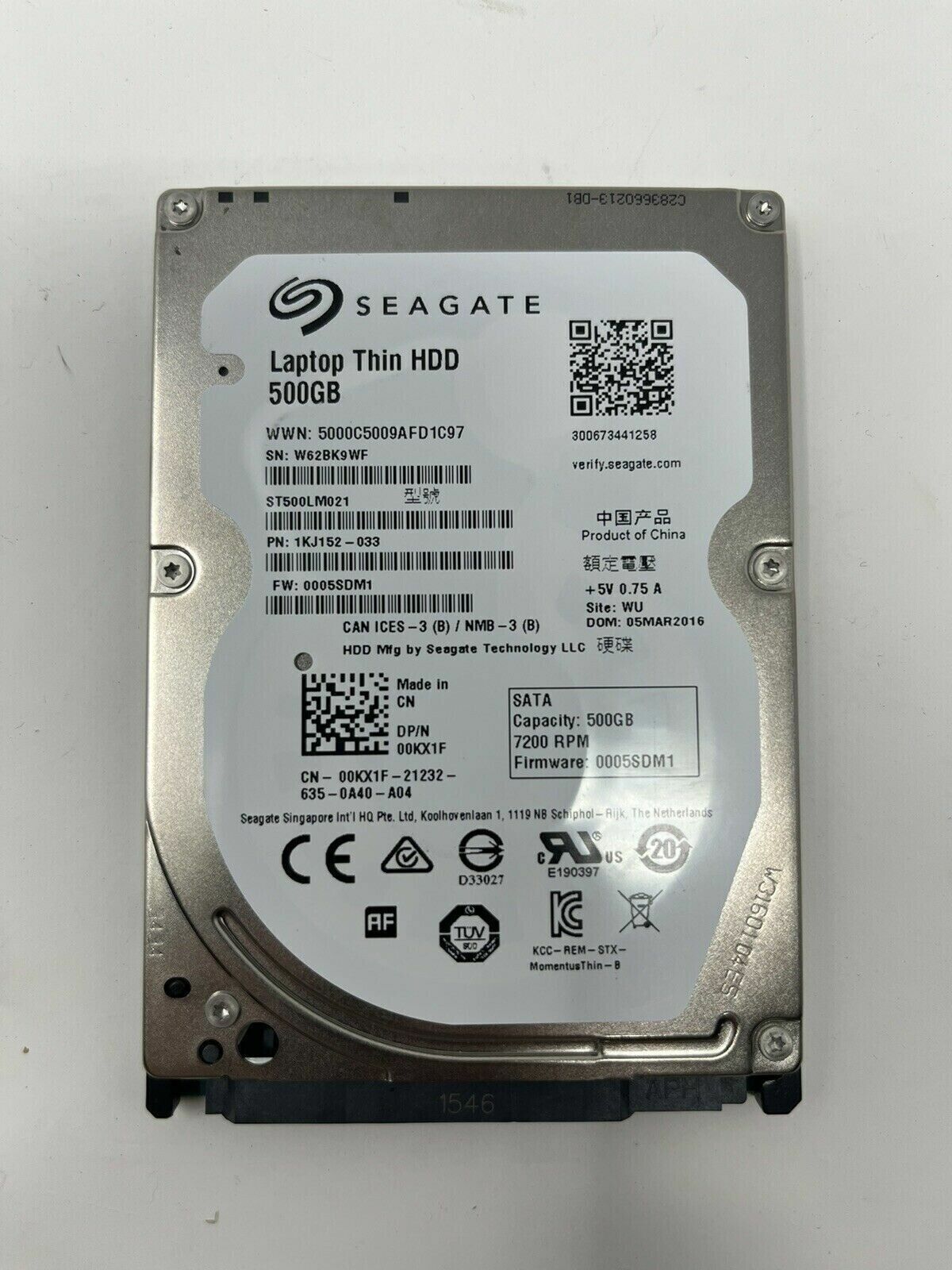 Seagate Laptop Thin HDD ST500LM021 500GB 2.5\