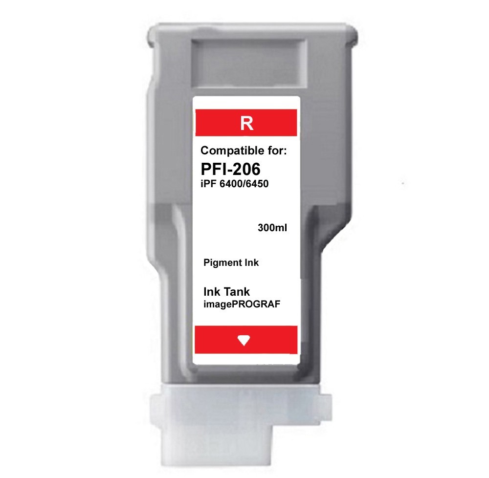 PFI206 Red Ink Tank Cartridge For Canon IPF 6400s 6400 6450 PFI206R