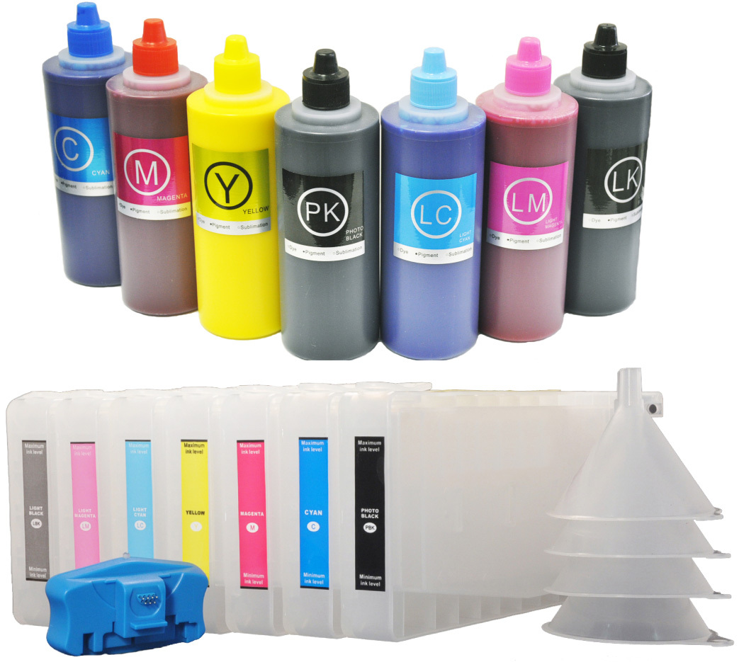 7 Refillable Ink Cartridge 7X200 UltraChrom K3 Ink fr Epson Stylus Pro 7600/9600