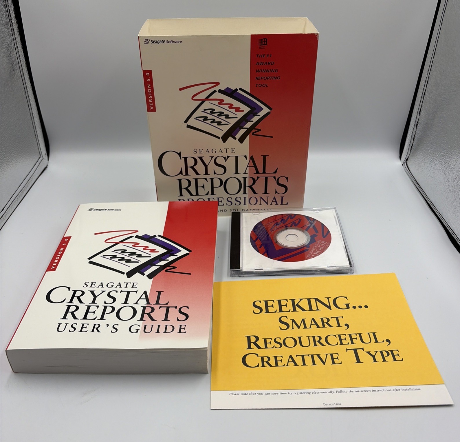SEAGATE CRYSTAL REPORTS STANDARD VERSION 5.0 For PC & SQL DATABASES CD ROM