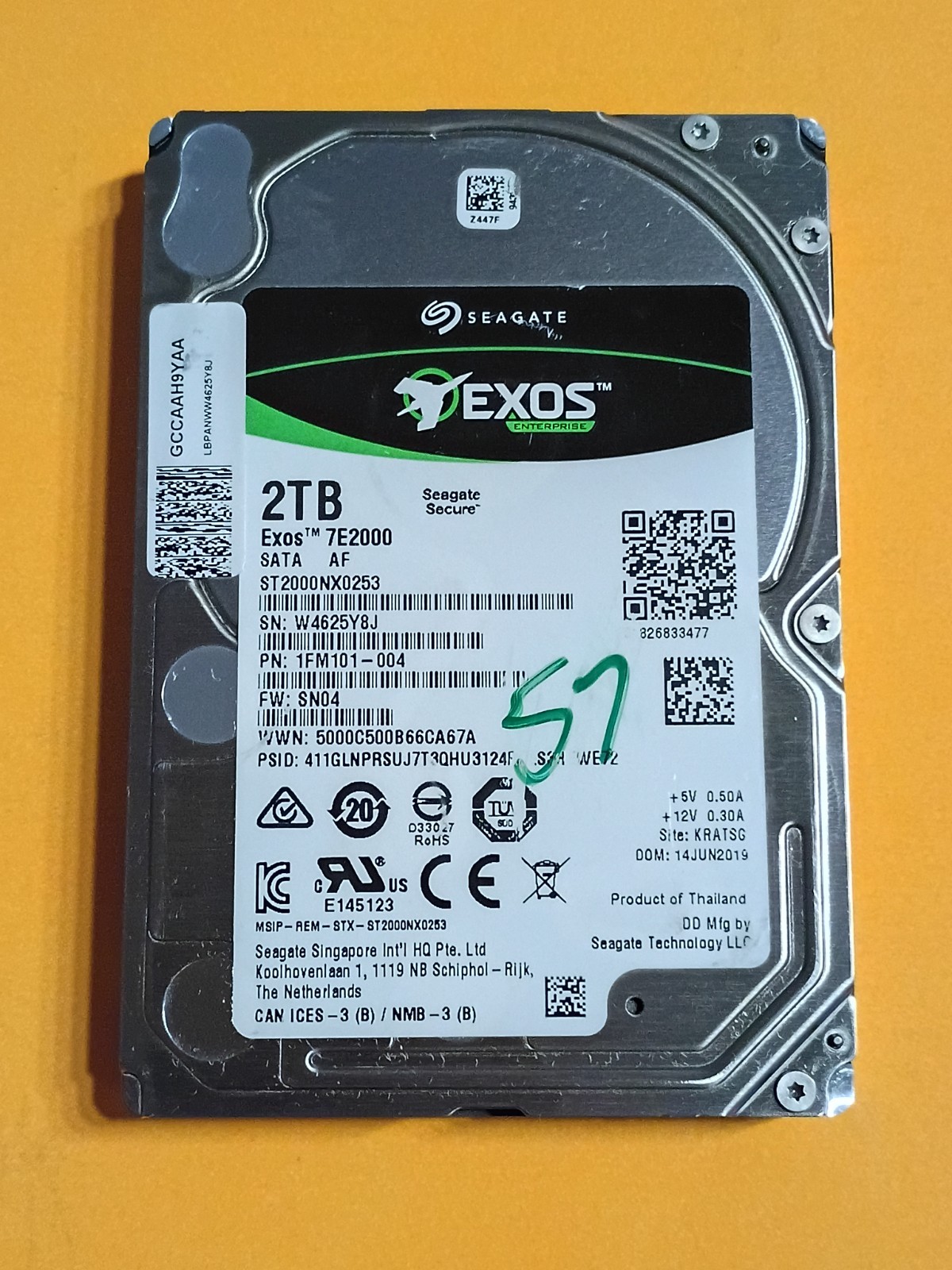 2TB 2000GB Seagate EXOS ST2000NX0253 2.5 15mm PC SATA Hard Drive - [49K Hours] ✅