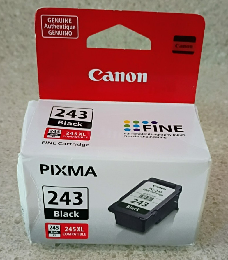 CANON 243 BLACK INK CARTRIDGE ORIGINAL GENUINE (PG-243) NEW OLD STOCK