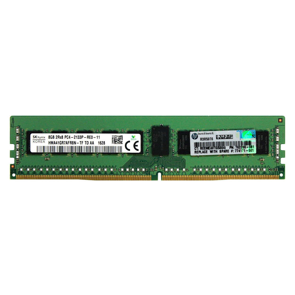 HP Genuine 8GB 2Rx8 PC4-2133P PC4-17000 DDR4 2133 MHz 1.2V ECC RDIMM Memory RAM