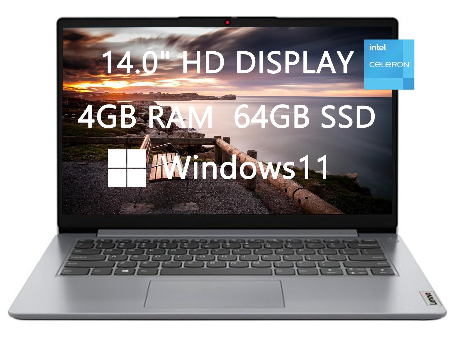 Lenovo Ideapad 1i 14 inch HD for College Student & Intel N4020 64GB SSD 4GB RAM