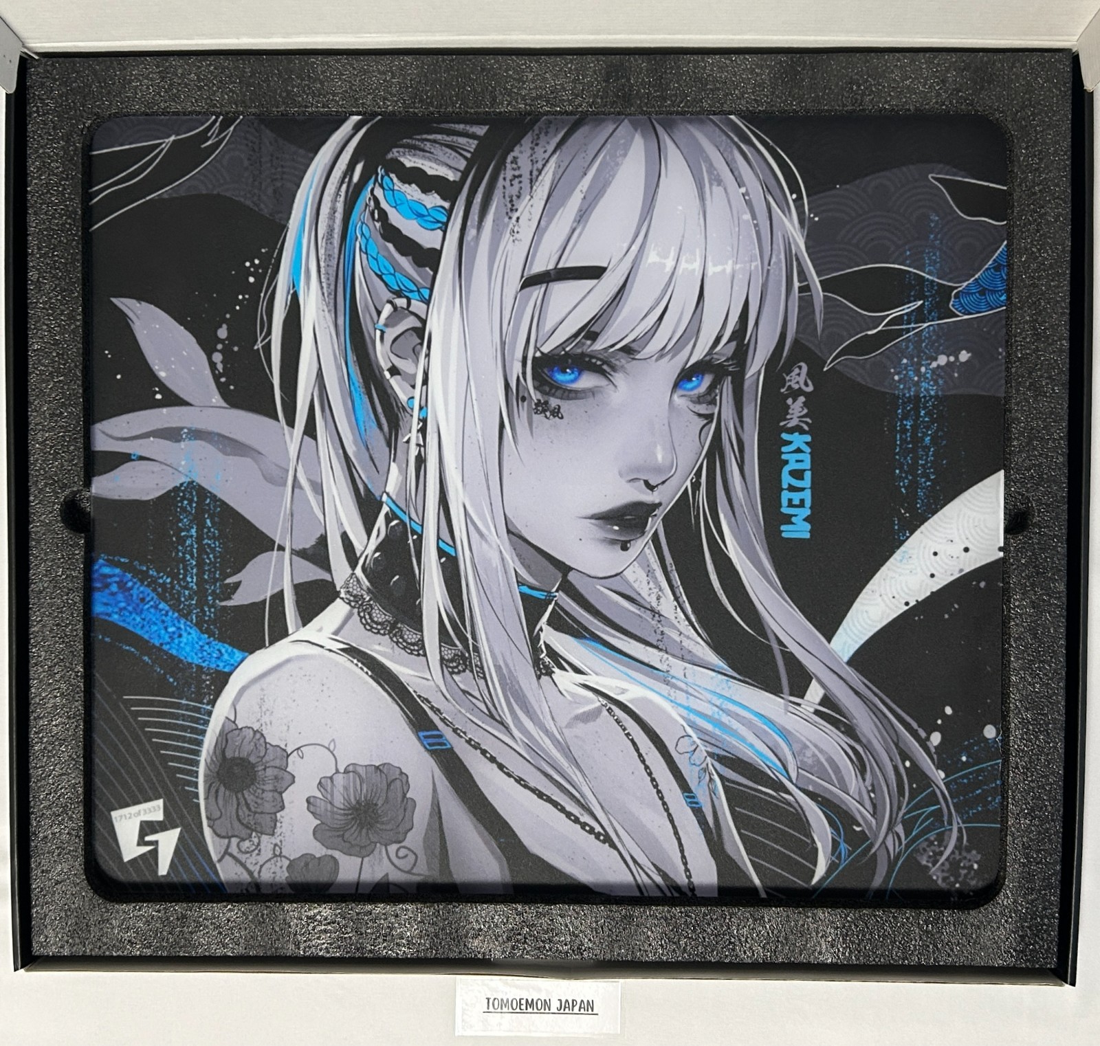 GLSSWRKS Kazemi Premium Glass Mousepad Blue 490x420mm