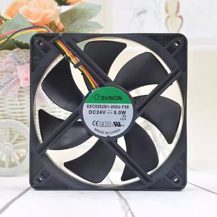 SUNON EEC0252B1-000U-F99 DC24V 5.0W 12CM 3-Wire Inverter Cooling Fan