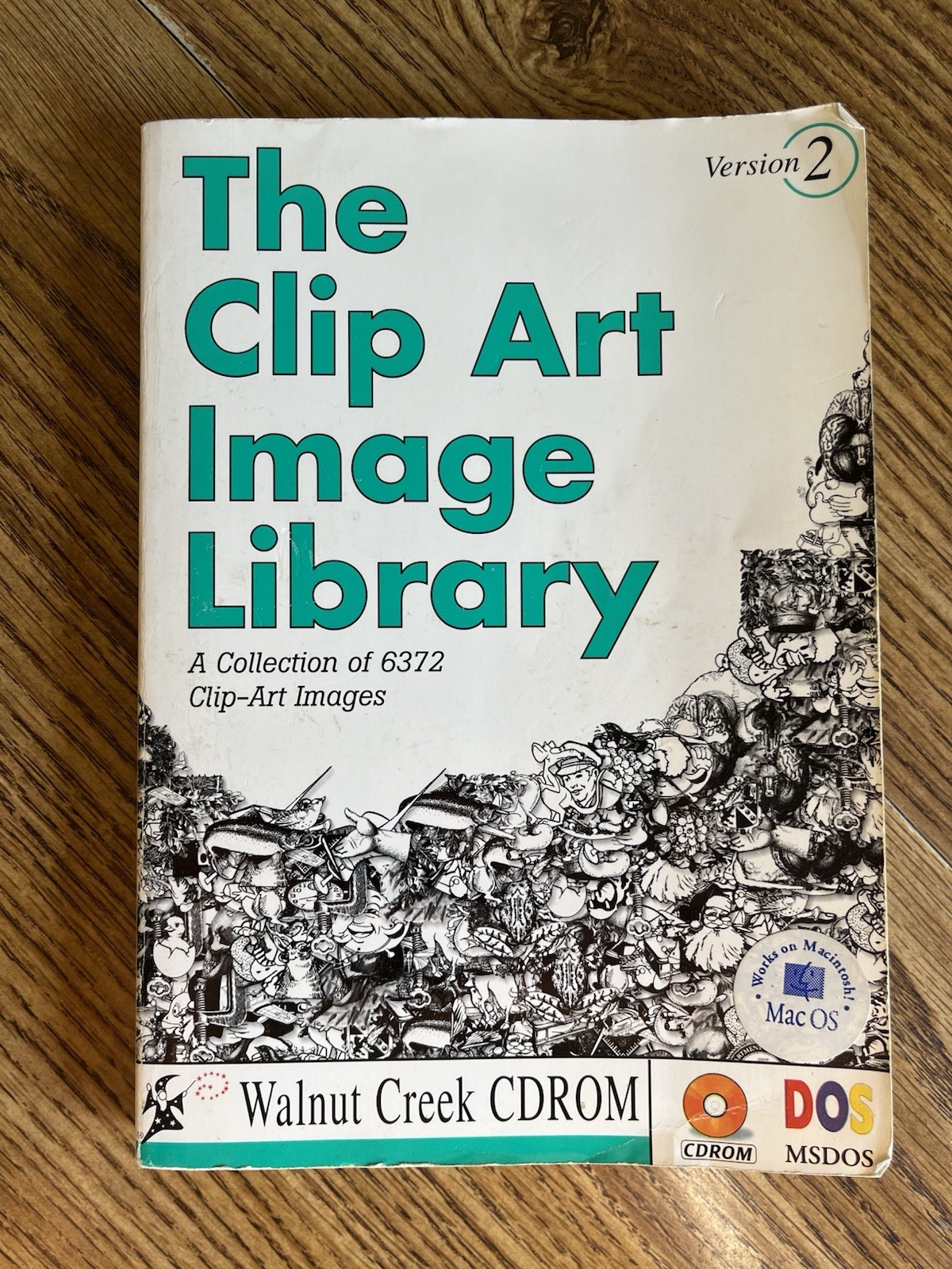 Vintage The Clip Art Image Library 1996 Book w CD Software Graphics RARE Y2K